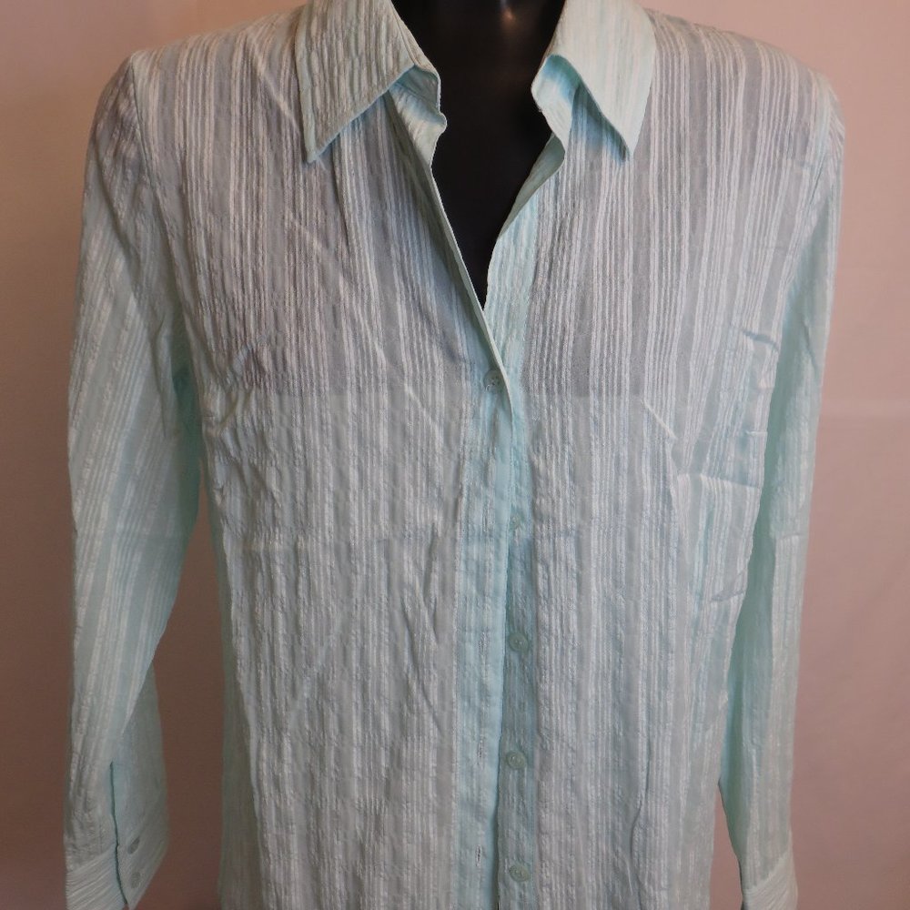 Jessica Sport (Sears):  Mint Green Button Up Blouse